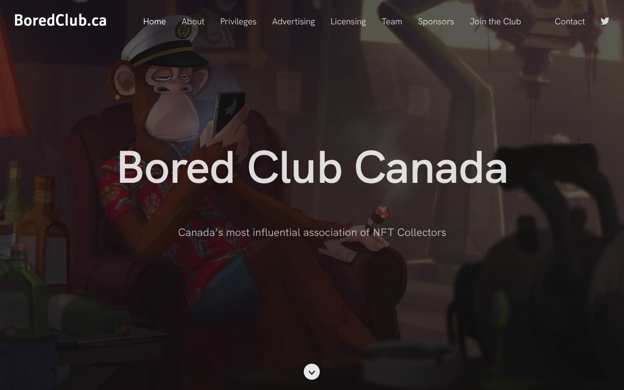 Screenshot of boredclub.ca