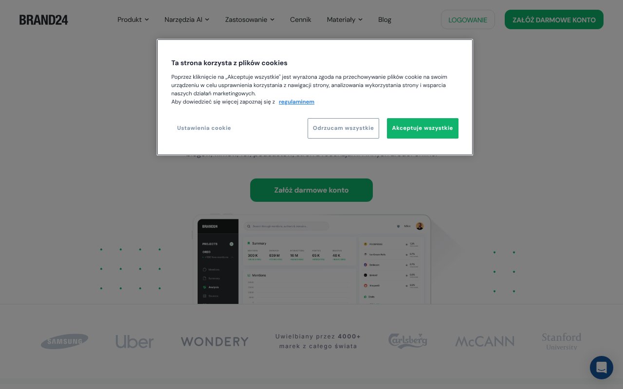 Screenshot of brand24.pl