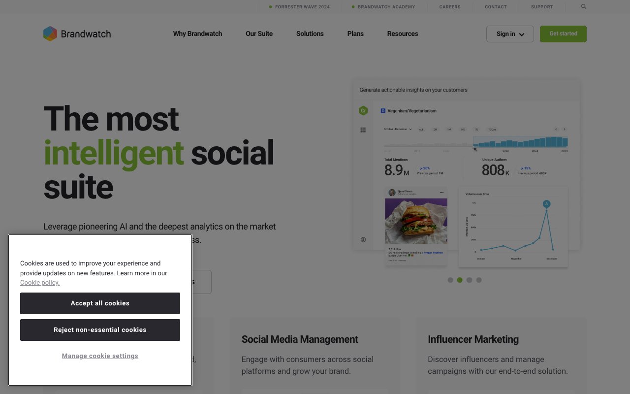 Screenshot of brandwatch.com