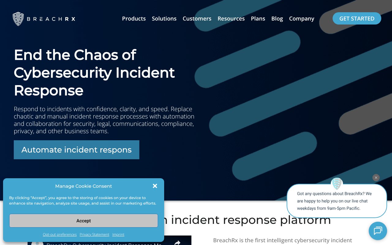Screenshot of breachrx.com