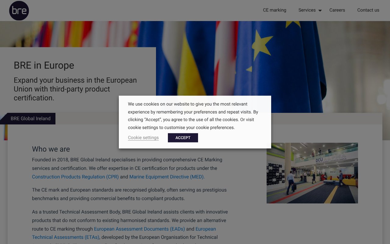 Screenshot of breglobalireland.ie
