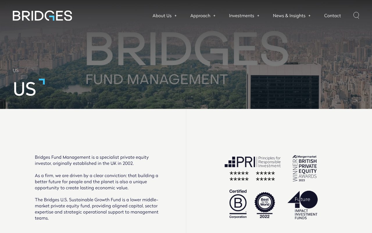 Screenshot of bridgesfundmanagement.com