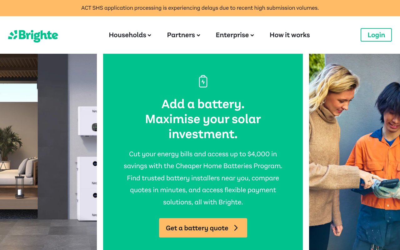 Screenshot of brighte.com.au