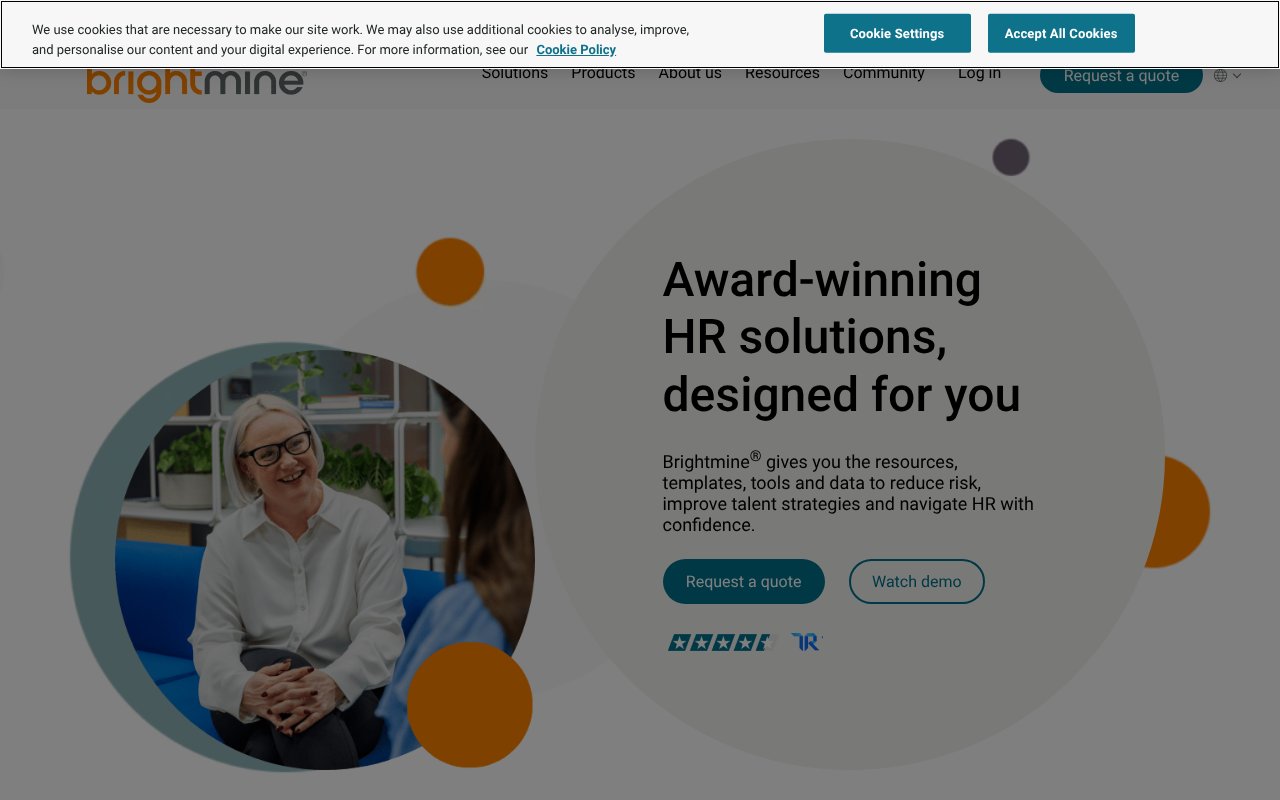 Screenshot of brightmine.com