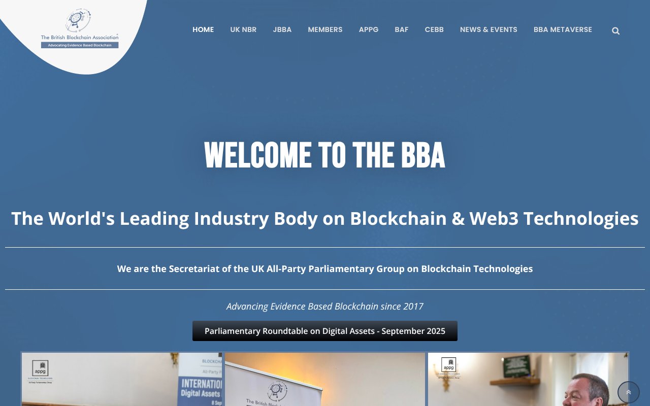 Screenshot of britishblockchainassociation.org