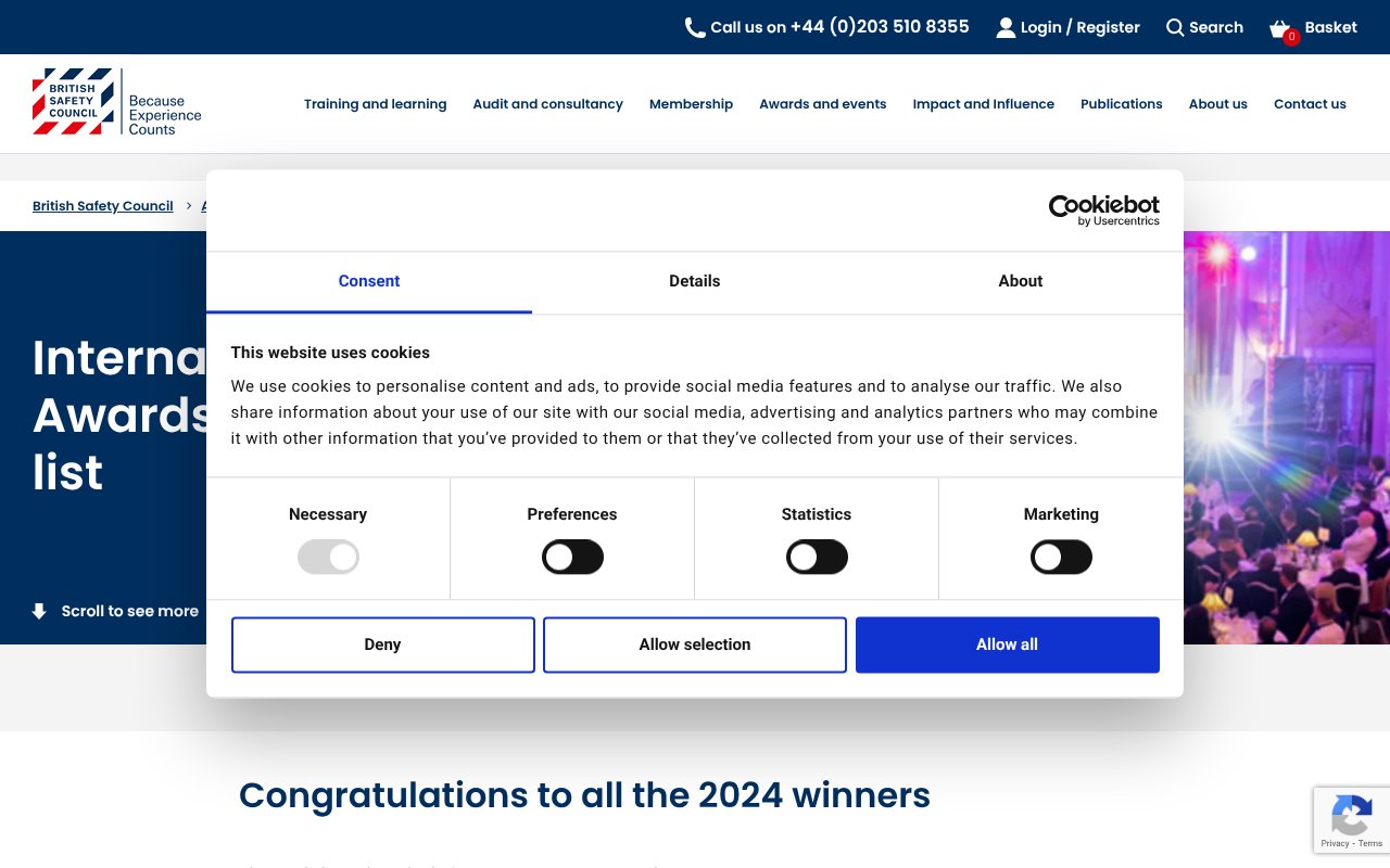 Screenshot of britsafe.org