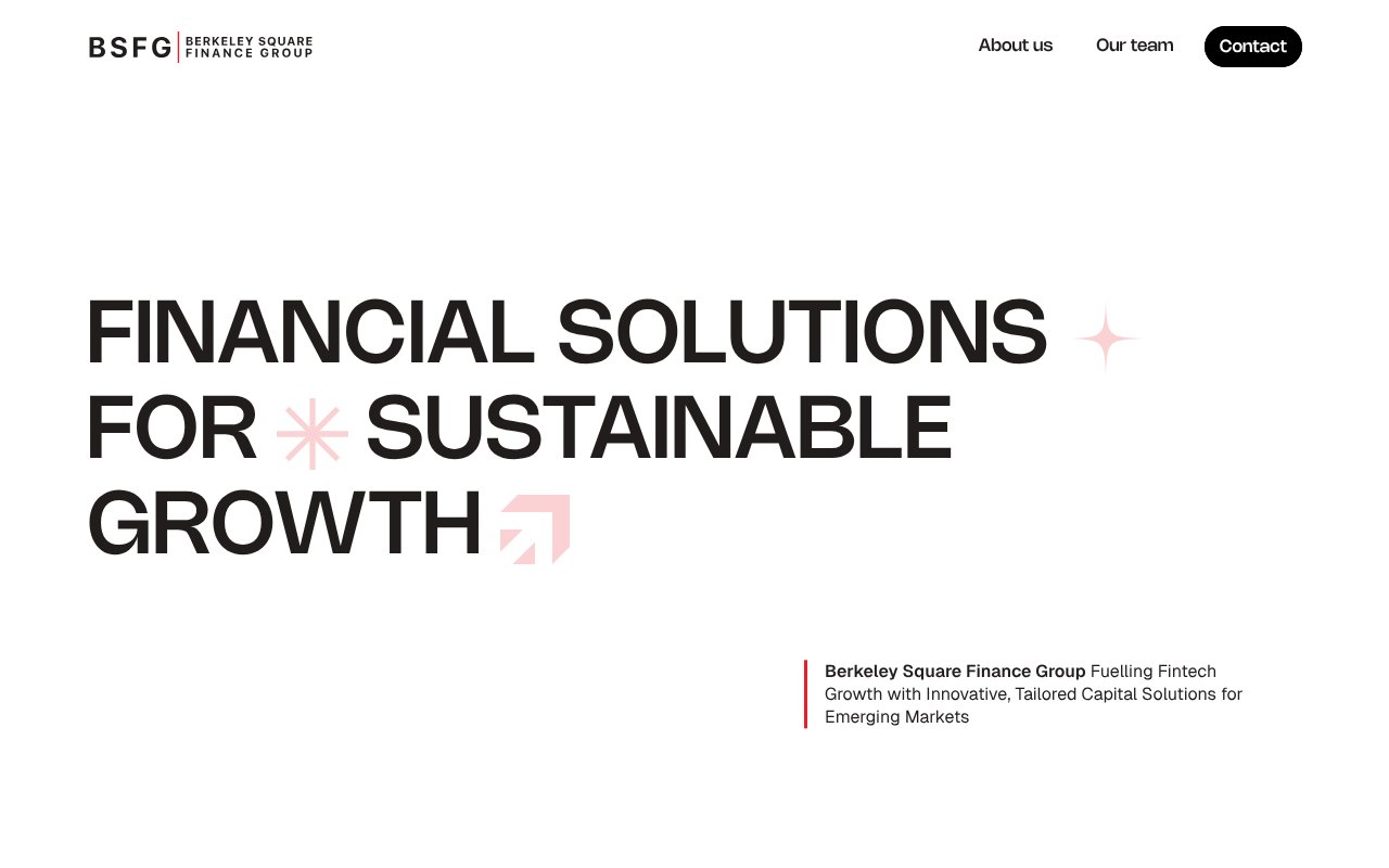 Screenshot of bsfg.finance