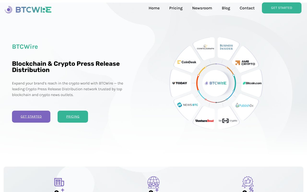 Screenshot of btcwire.io