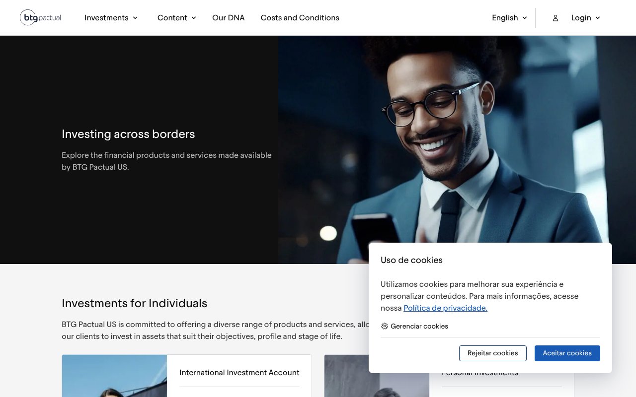 Screenshot of btgpactual.com