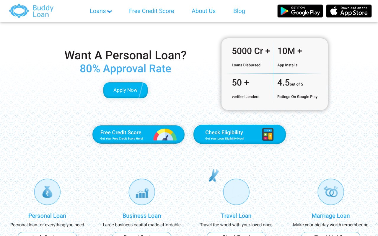 Screenshot of buddyloan.com