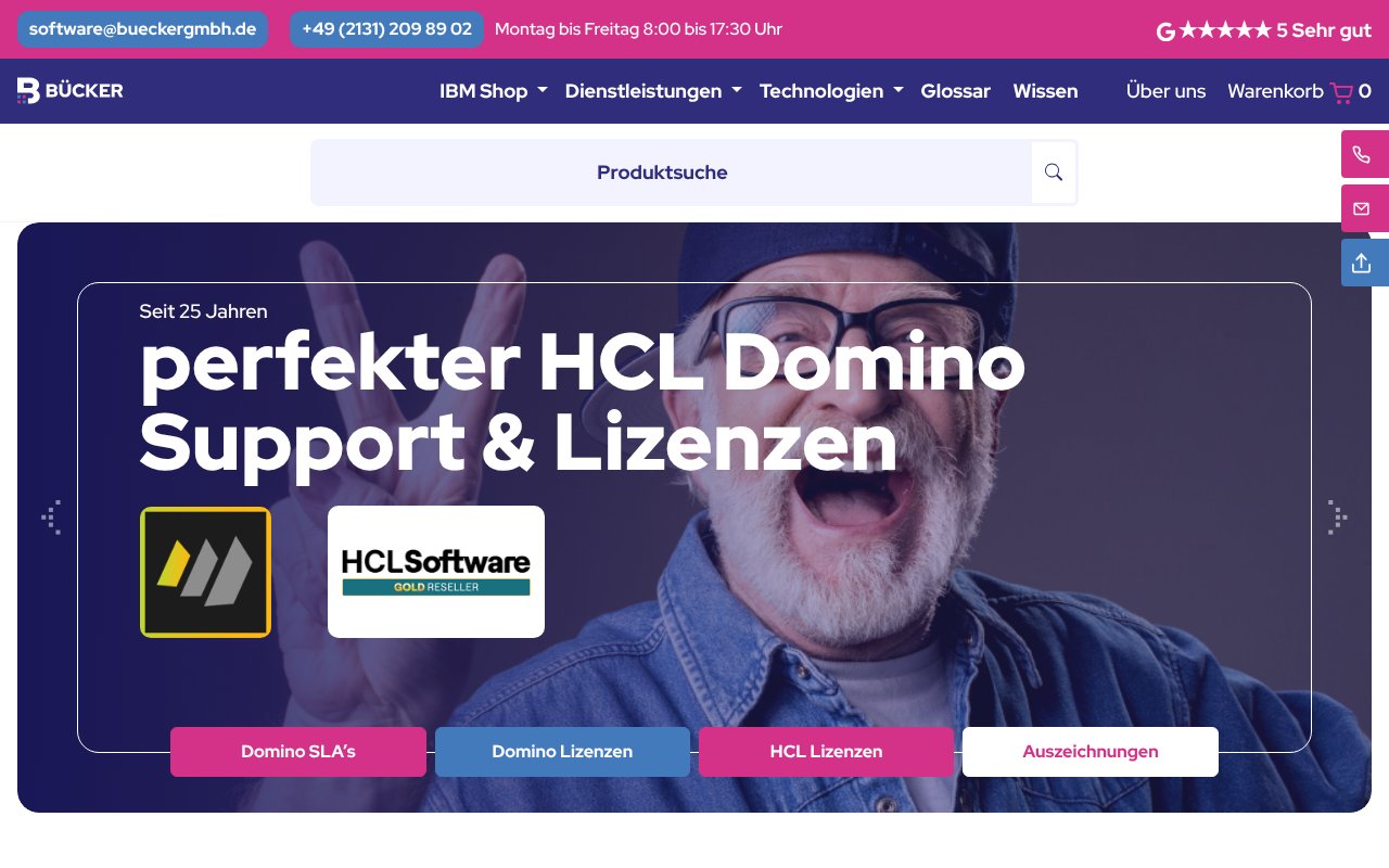 Screenshot of bueckergmbh.de