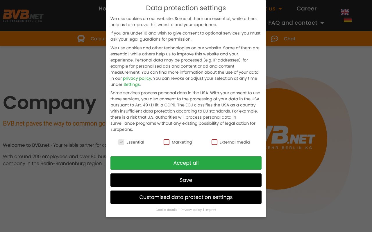 Screenshot of bvb.net