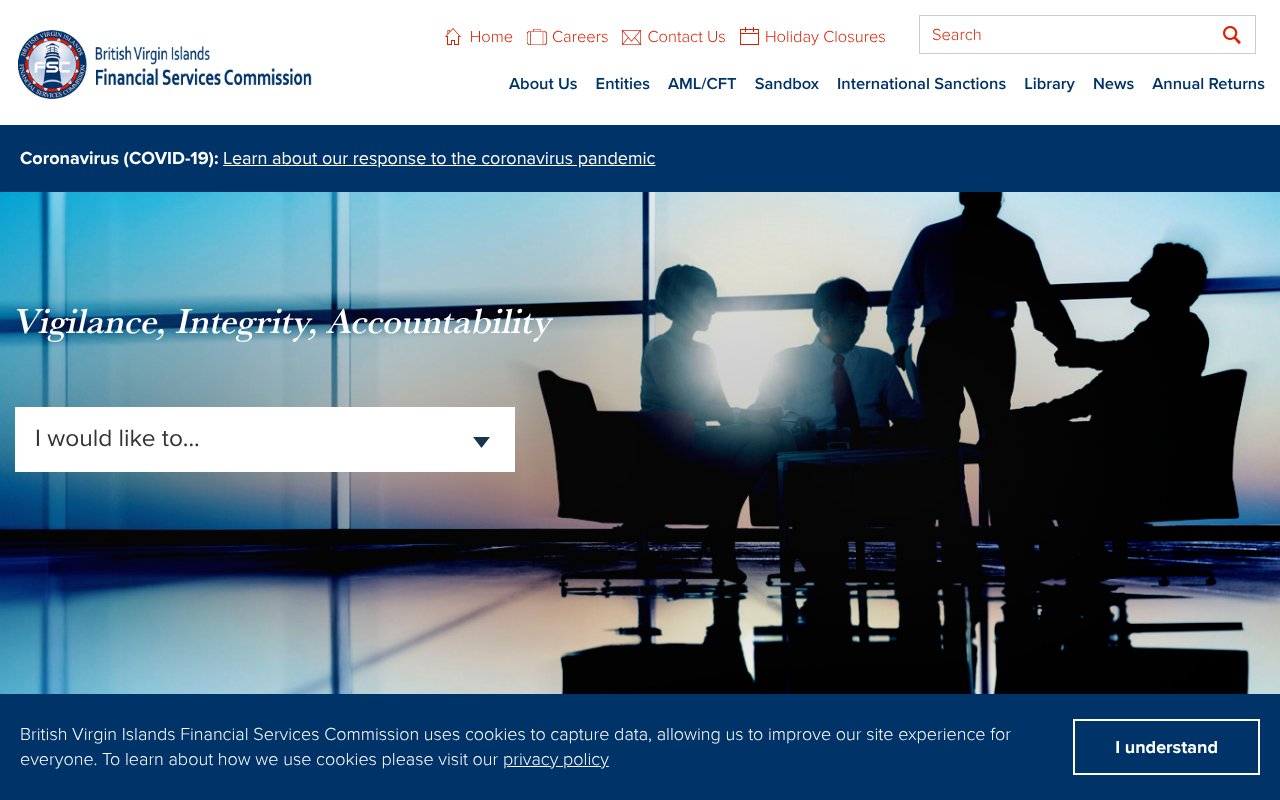 Screenshot of bvifsc.vg