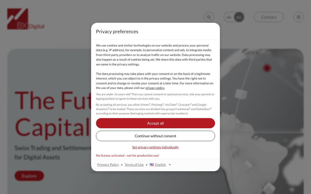 Screenshot of bxdigital.ch