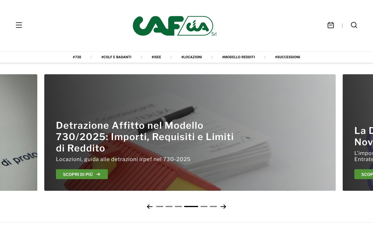 Screenshot of caf-cia.it