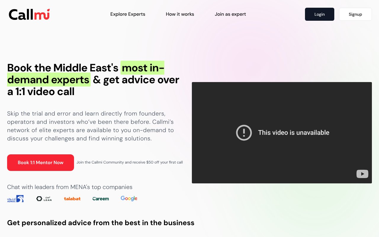 Screenshot of callmi.co