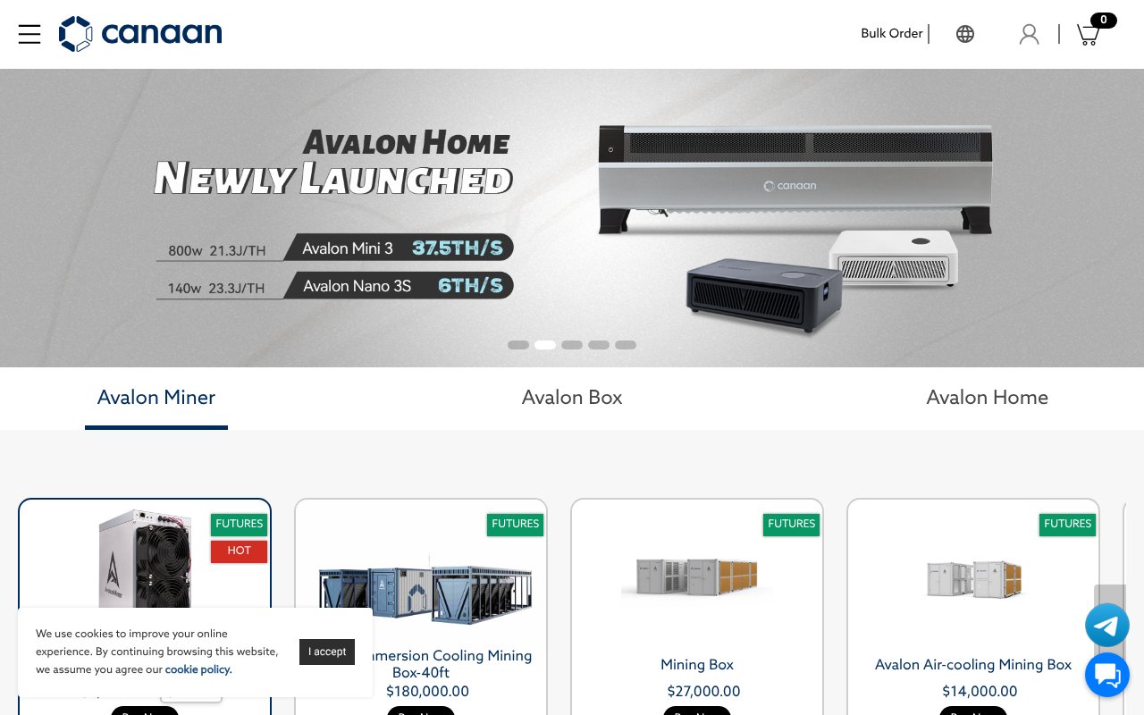 Screenshot of canaan.io