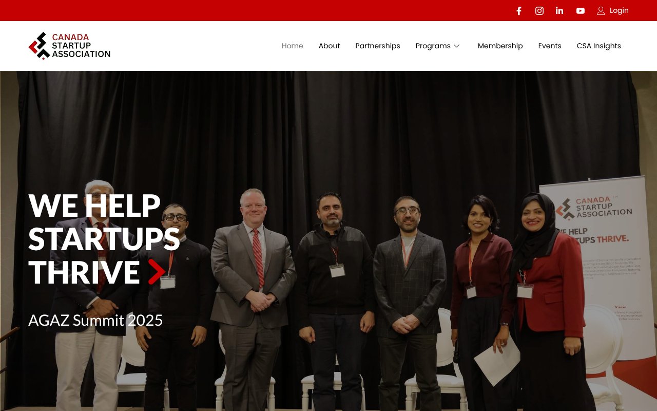 Screenshot of canadastartups.co
