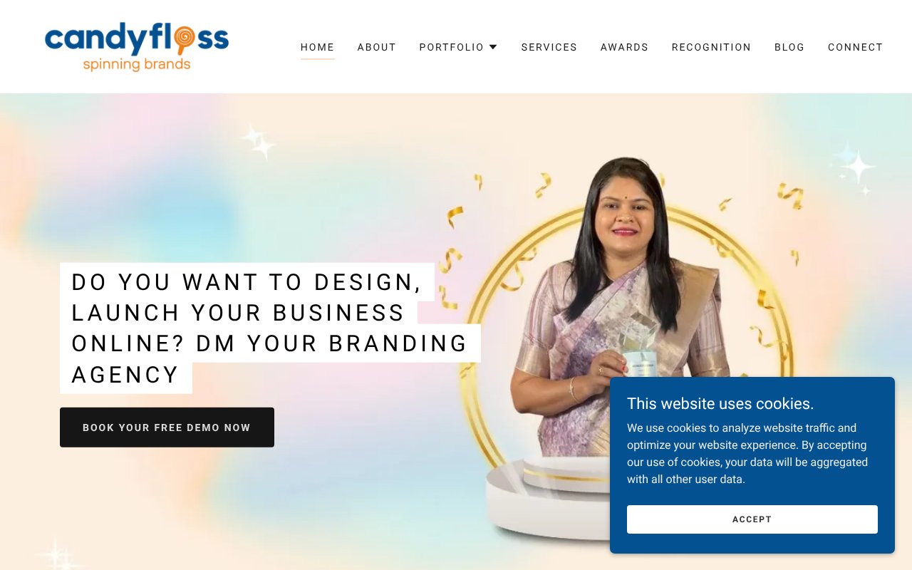 Screenshot of candyfloss.in