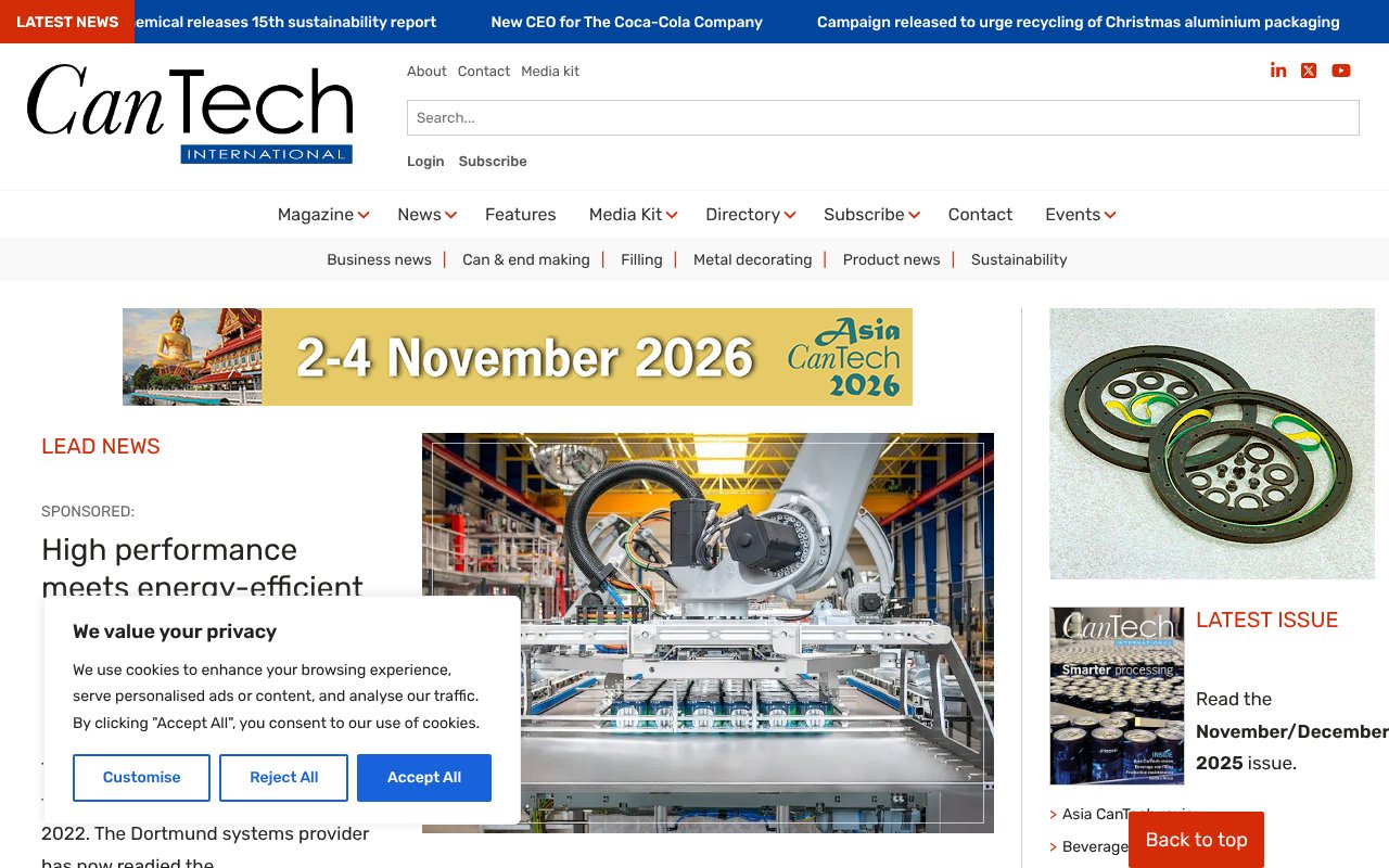 Screenshot of cantechonline.com