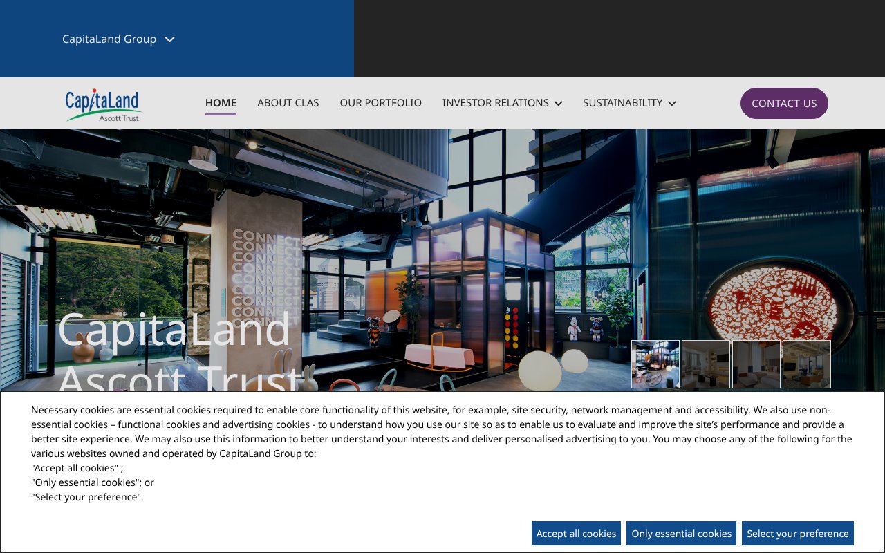 Screenshot of capitalandascotttrust.com