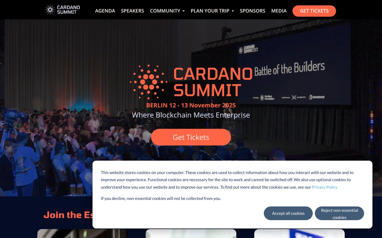 Screenshot of cardano.org