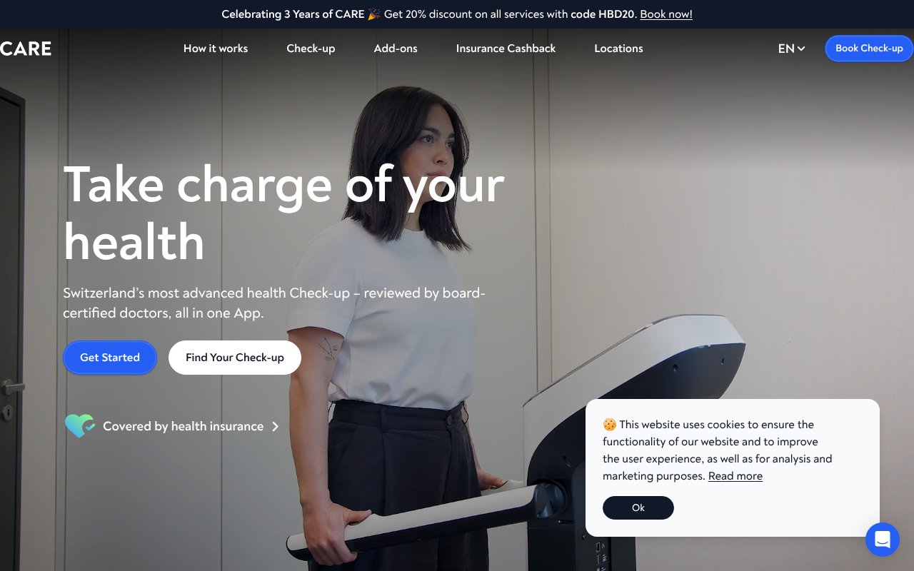 Screenshot of care.me