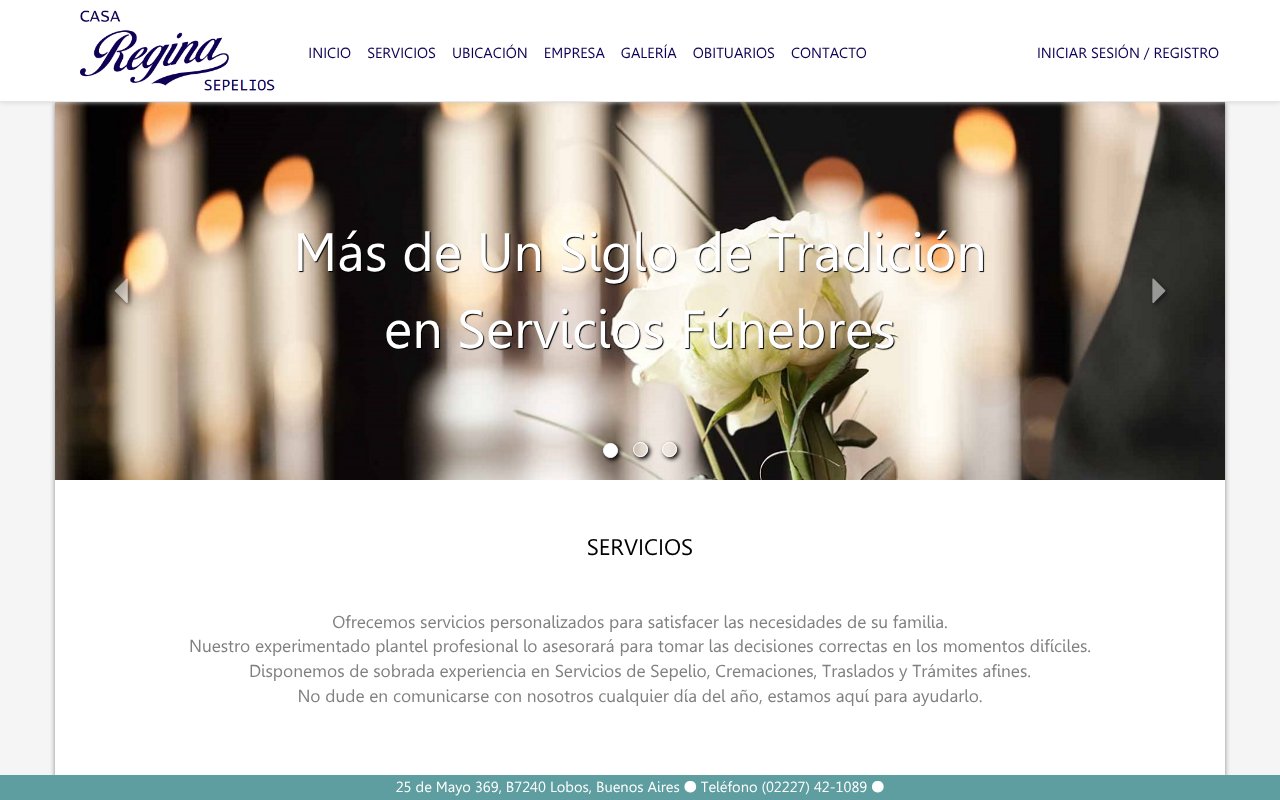 Screenshot of casaregina.com.ar