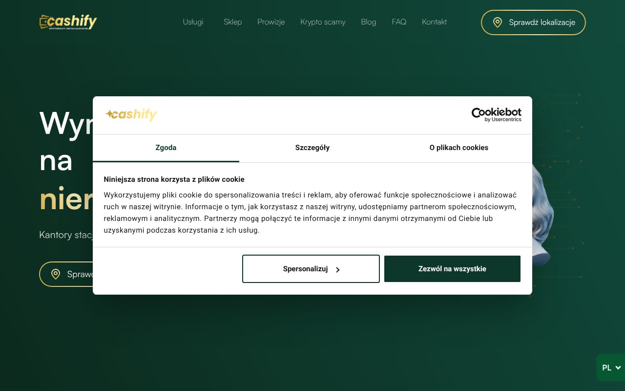 Screenshot of cashify.eu