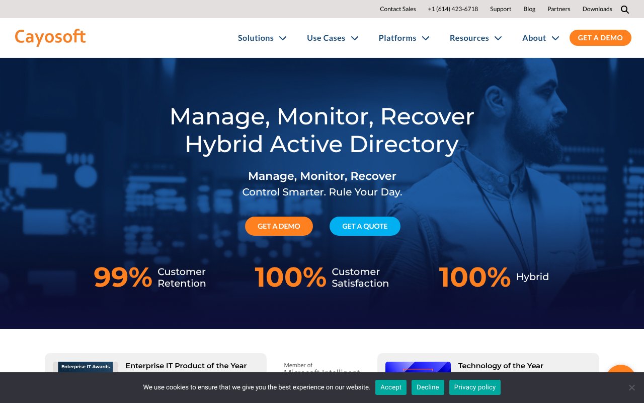 Screenshot of cayosoft.com