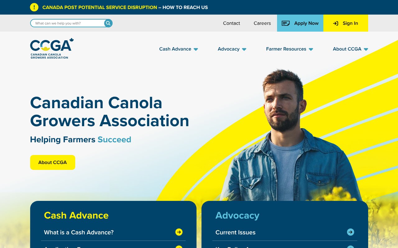 Screenshot of ccga.ca