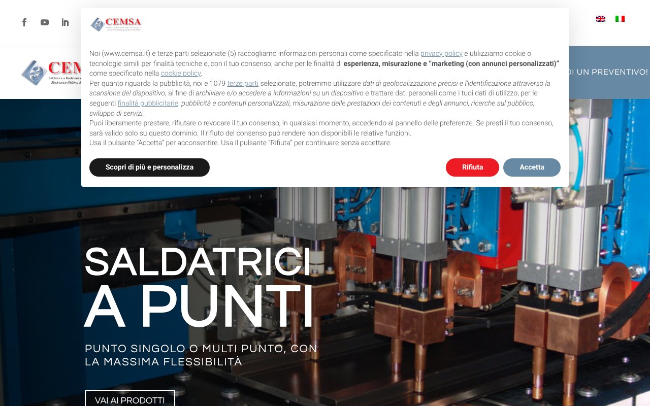 Screenshot of cemsa.it