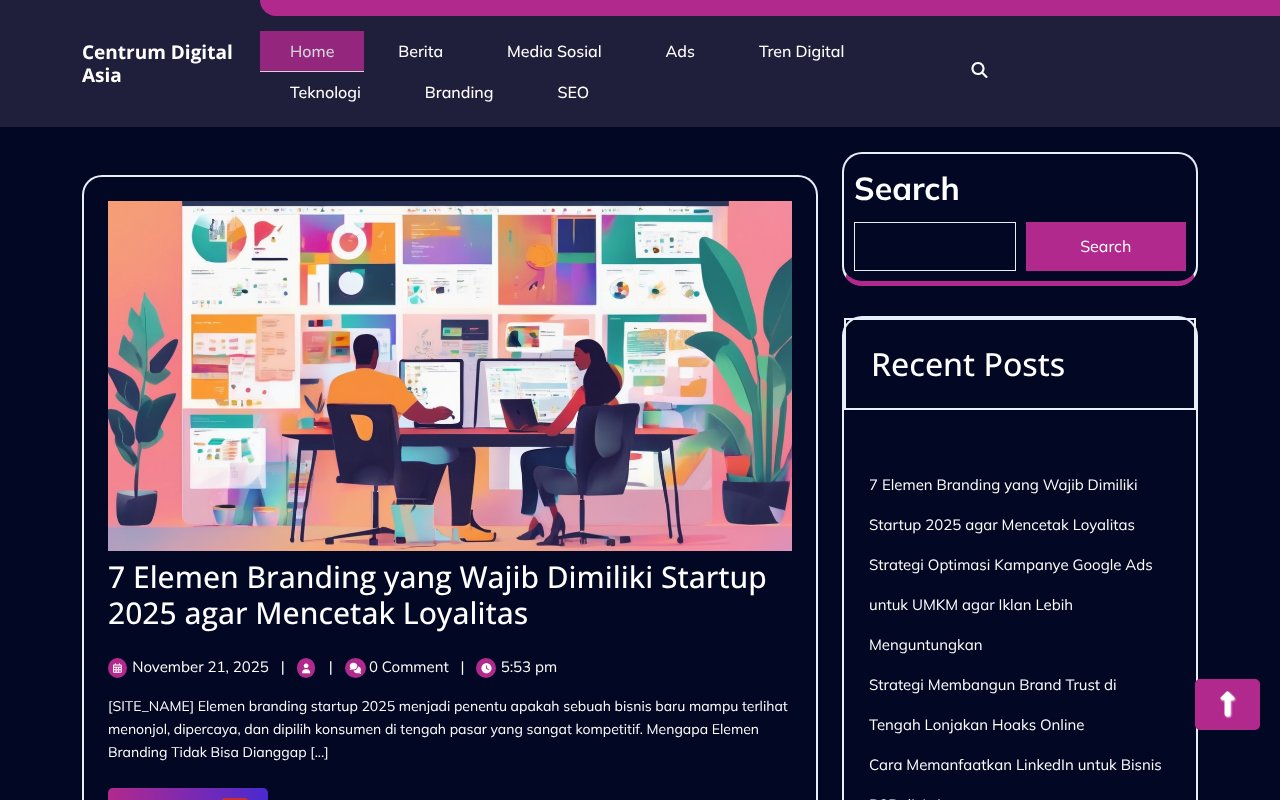 Screenshot of centrumdigitalasia.co.id
