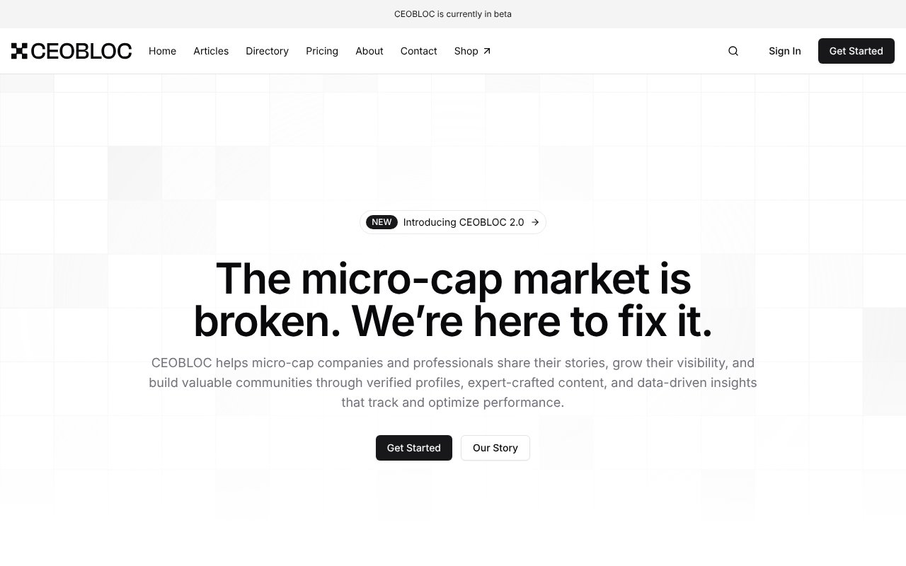 Screenshot of ceobloc.com