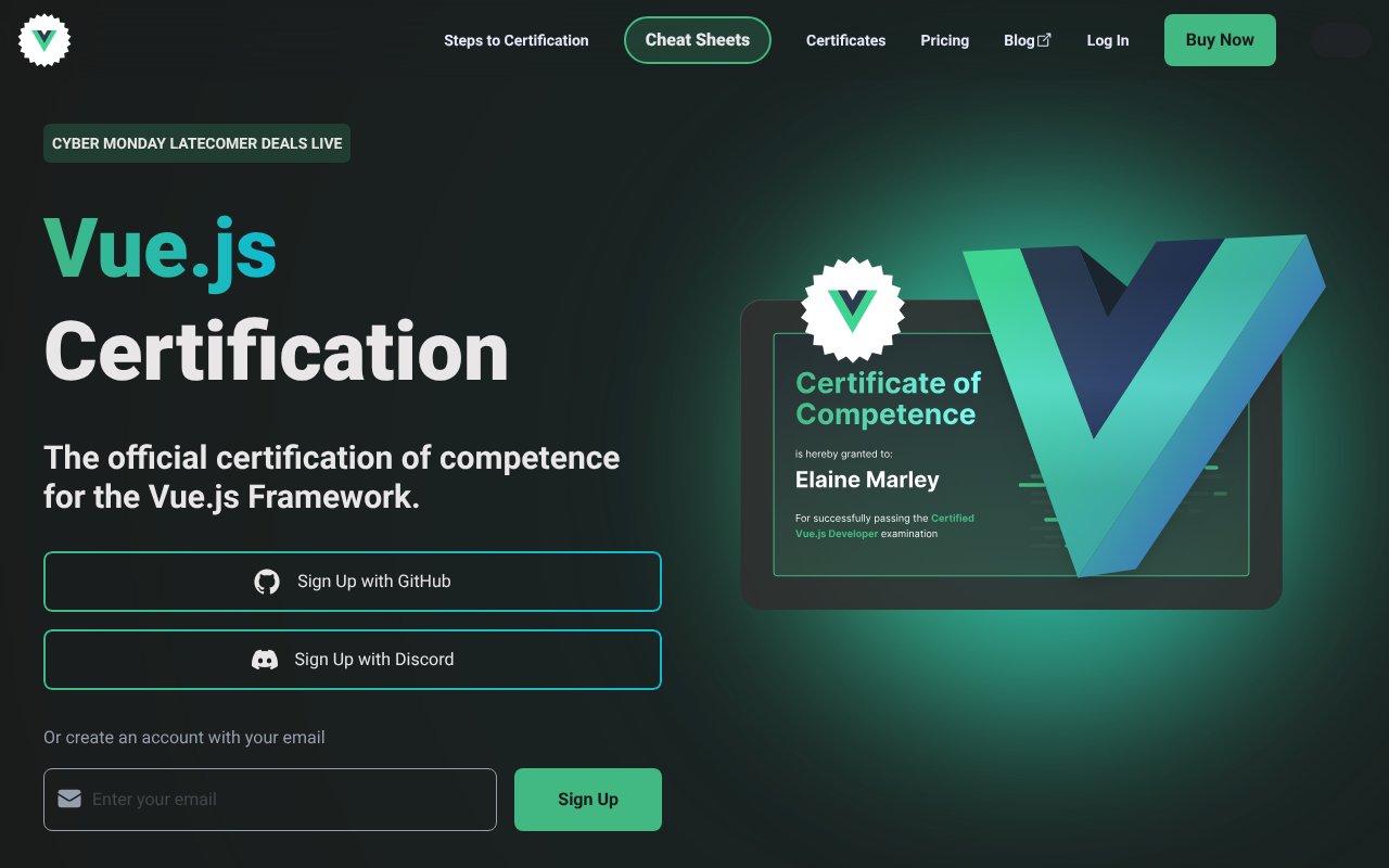 Screenshot of certificates.dev