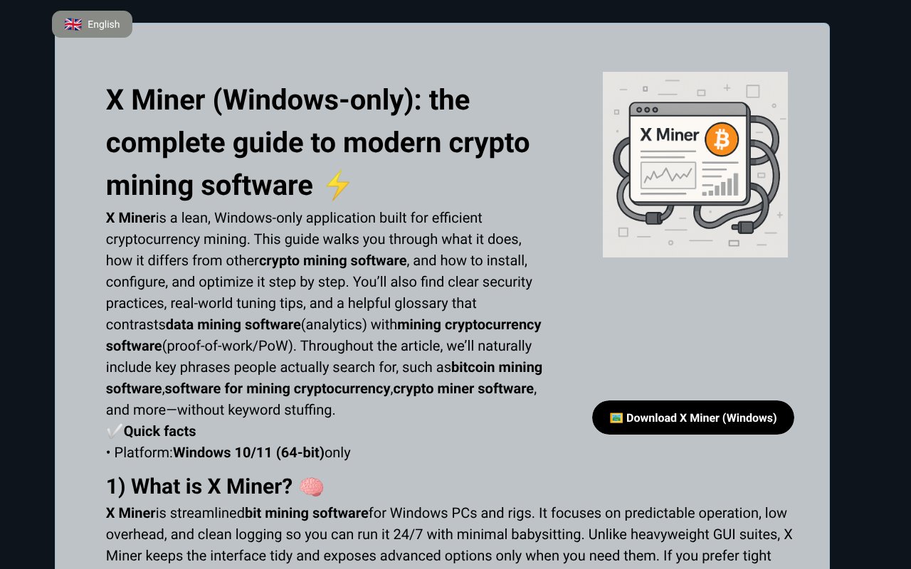 Screenshot of cgminer.pro