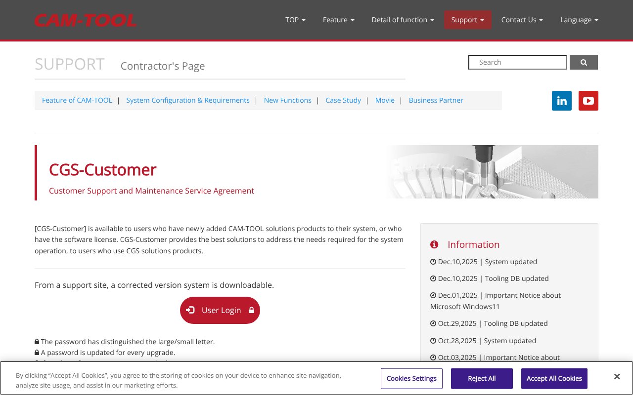 Screenshot of cgsys.co.jp
