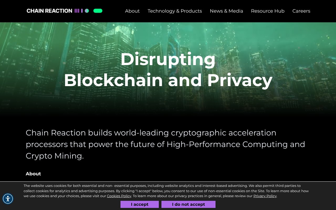 Screenshot of chain-reaction.io