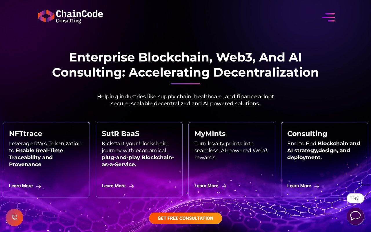 Screenshot of chaincodeconsulting.com