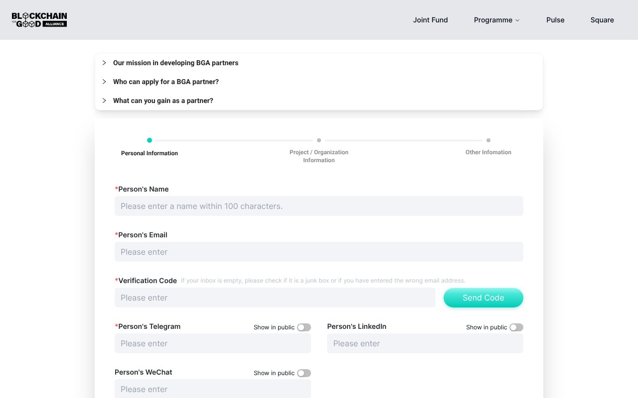 Screenshot of chainforgood.org