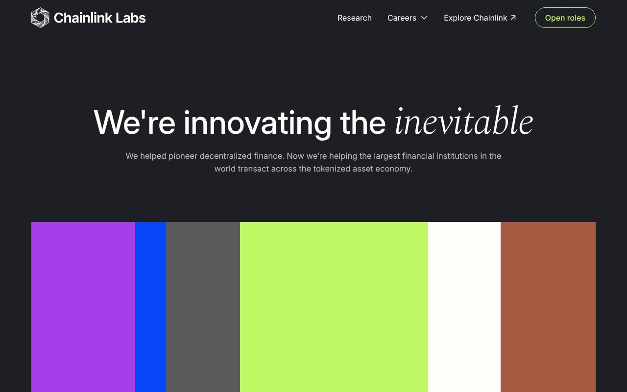 Screenshot of chainlinklabs.com