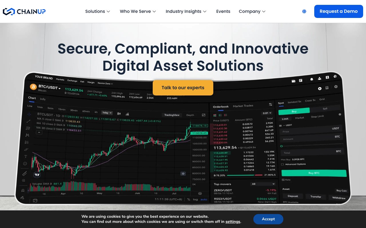 Screenshot of chainup.com