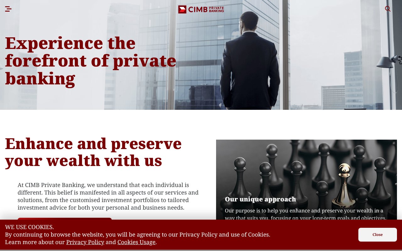 Screenshot of cimbprivatebanking.com