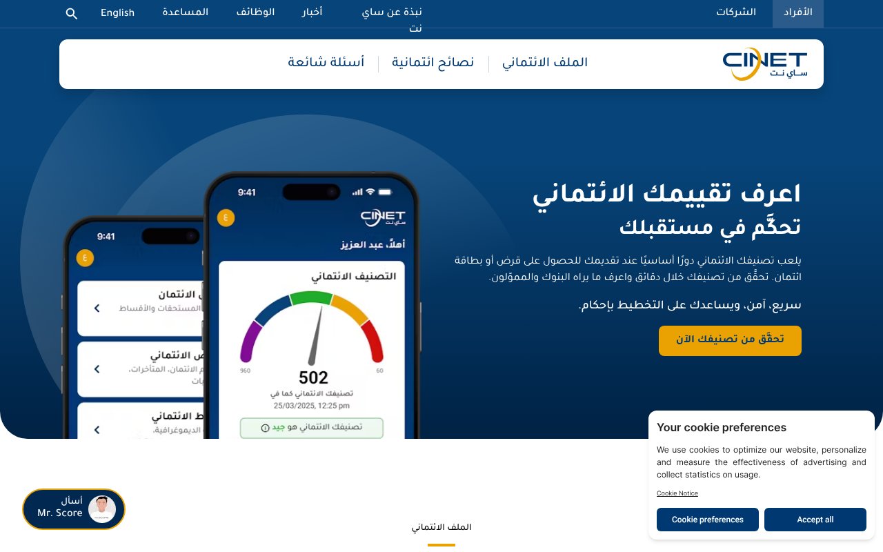 Screenshot of cinet.com.kw