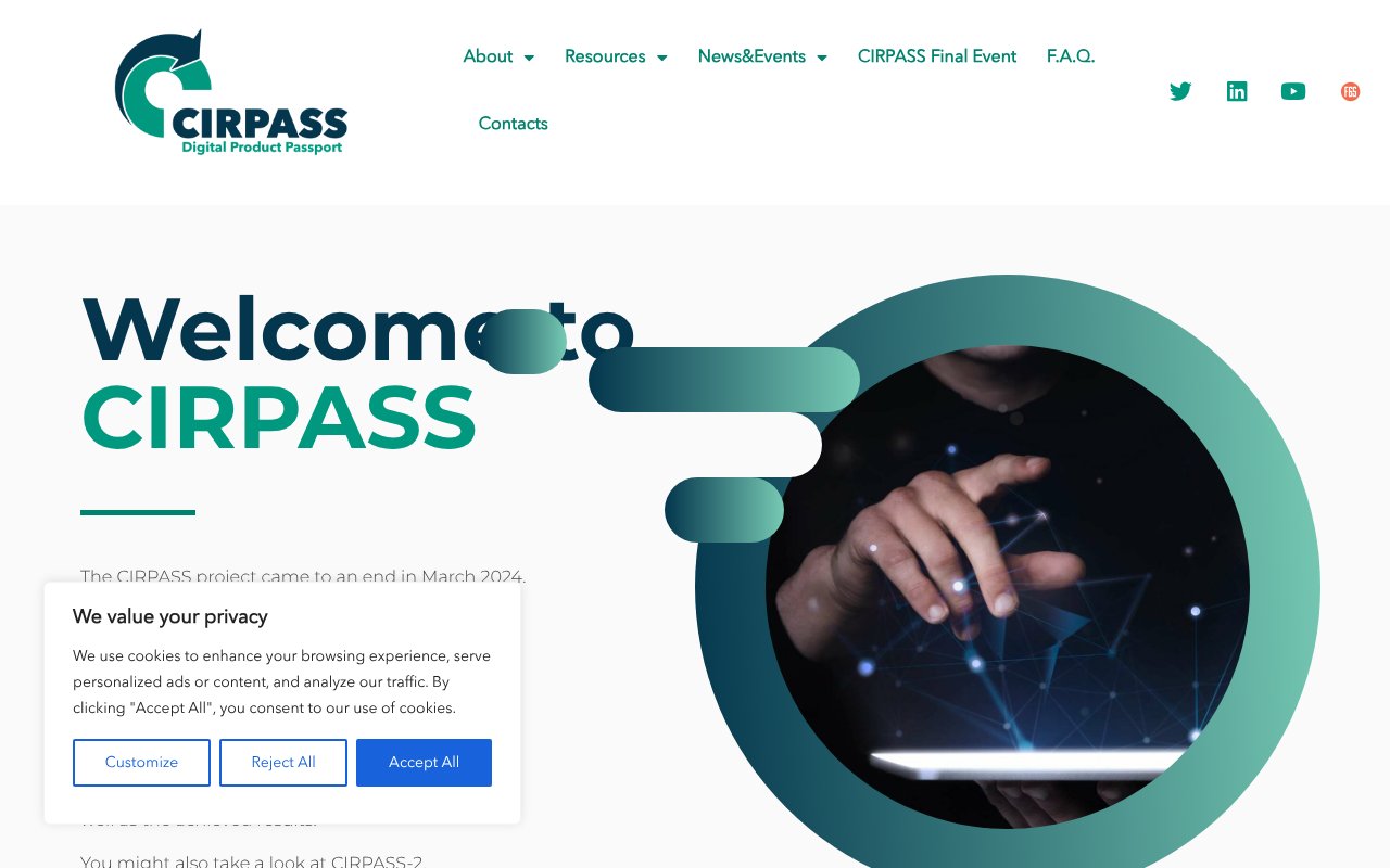 Screenshot of cirpassproject.eu