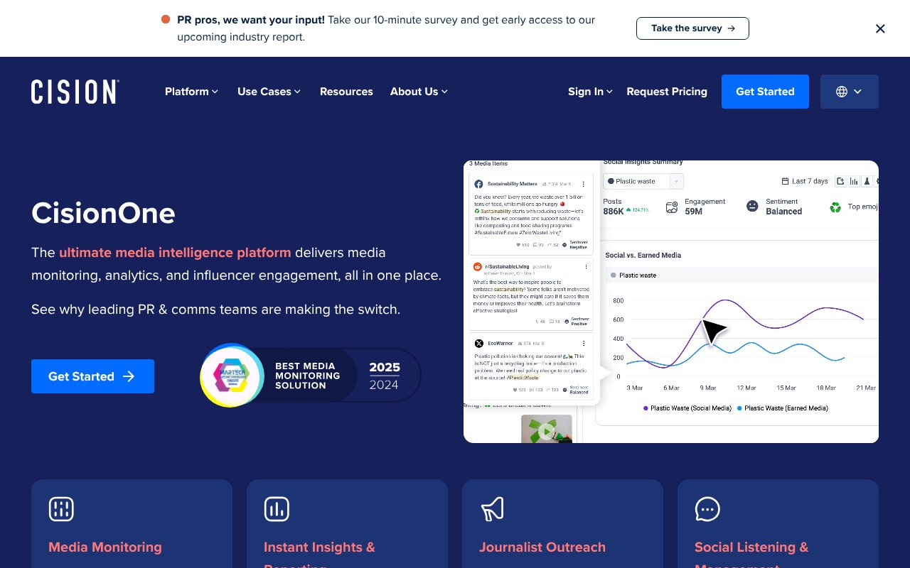 Screenshot of cision.nl