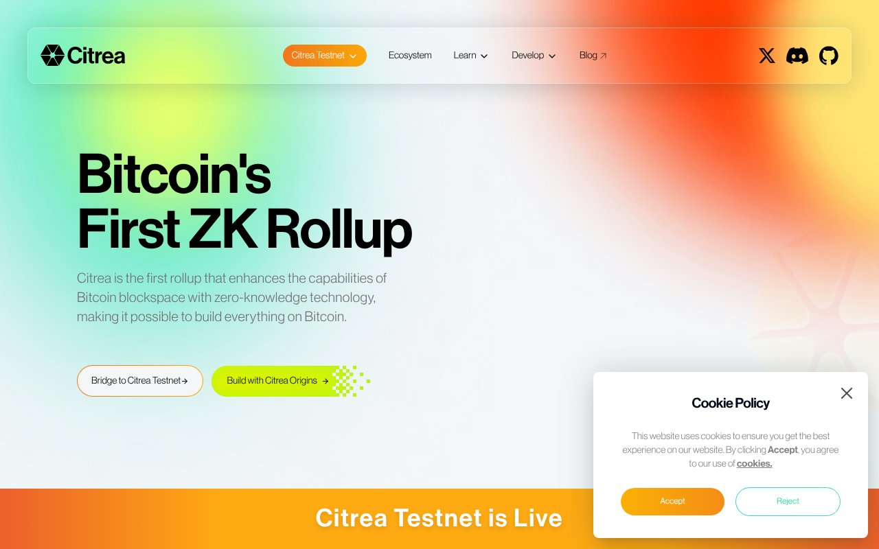 Screenshot of citrea.xyz