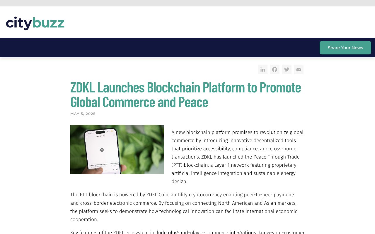 Screenshot of citybuzz.co