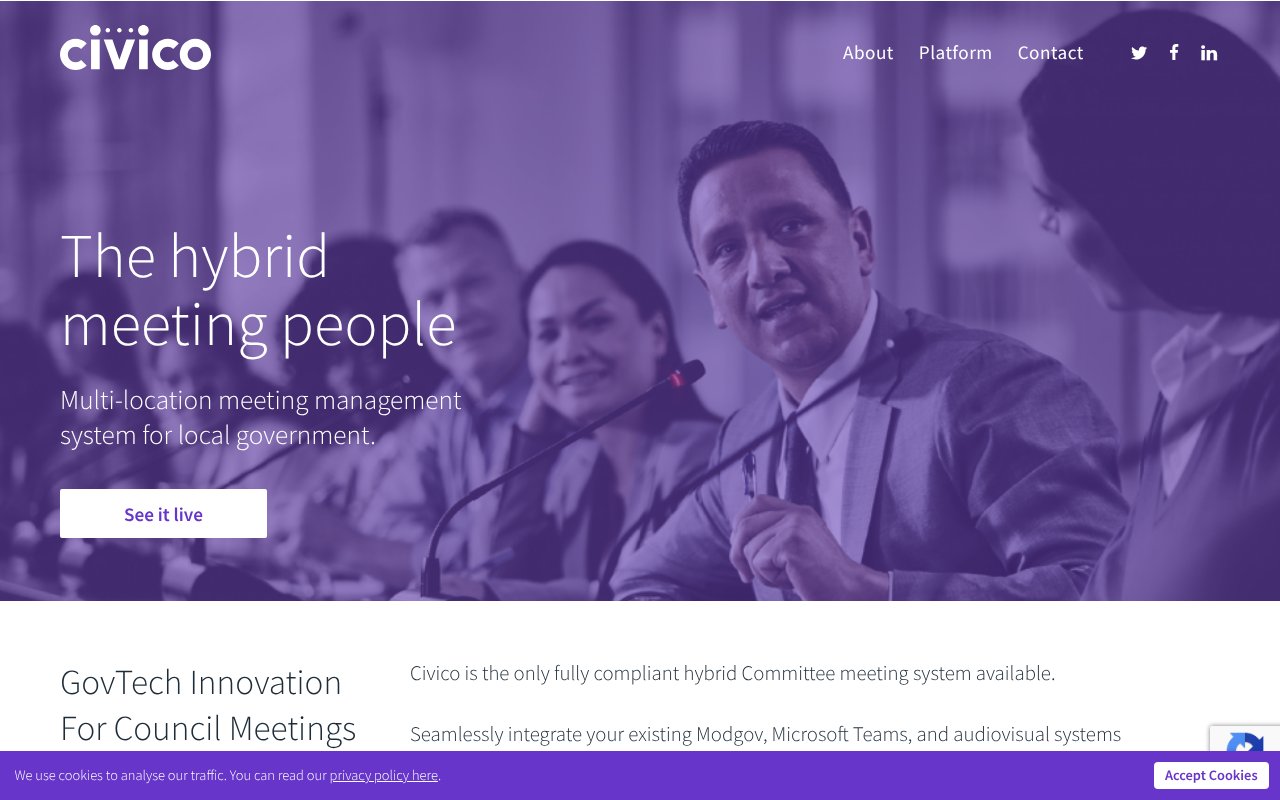 Screenshot of civicolive.com