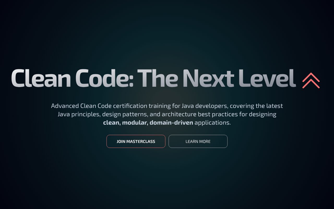 Screenshot of cleancode.training